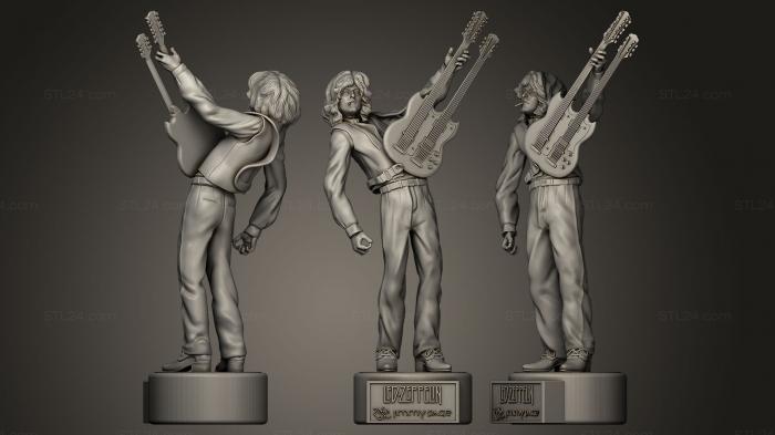 Statues of famous people (Jimmy Page, STKC_0045) 3D models for cnc